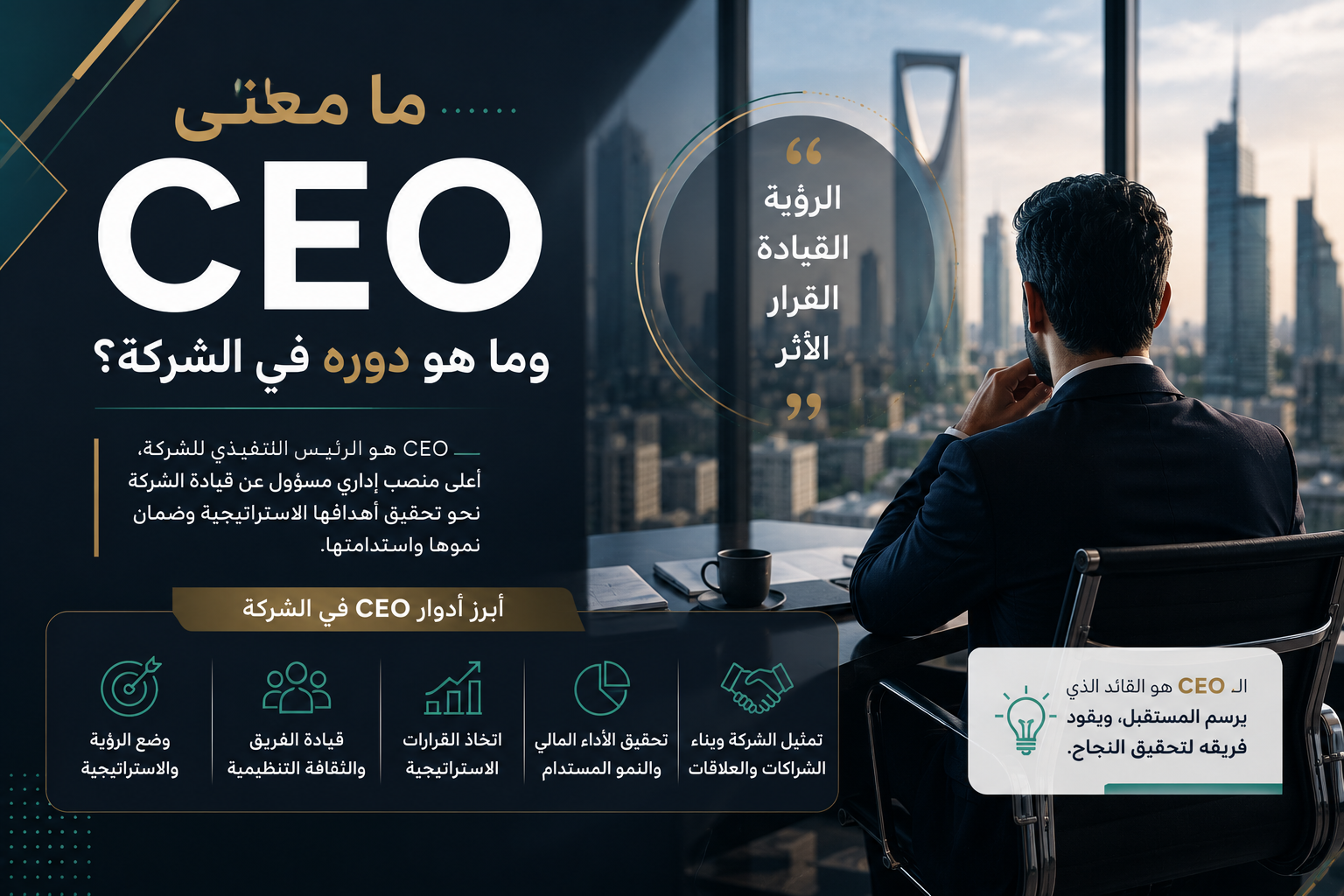 ما معنى CEO وما هو دوره في الشركة؟