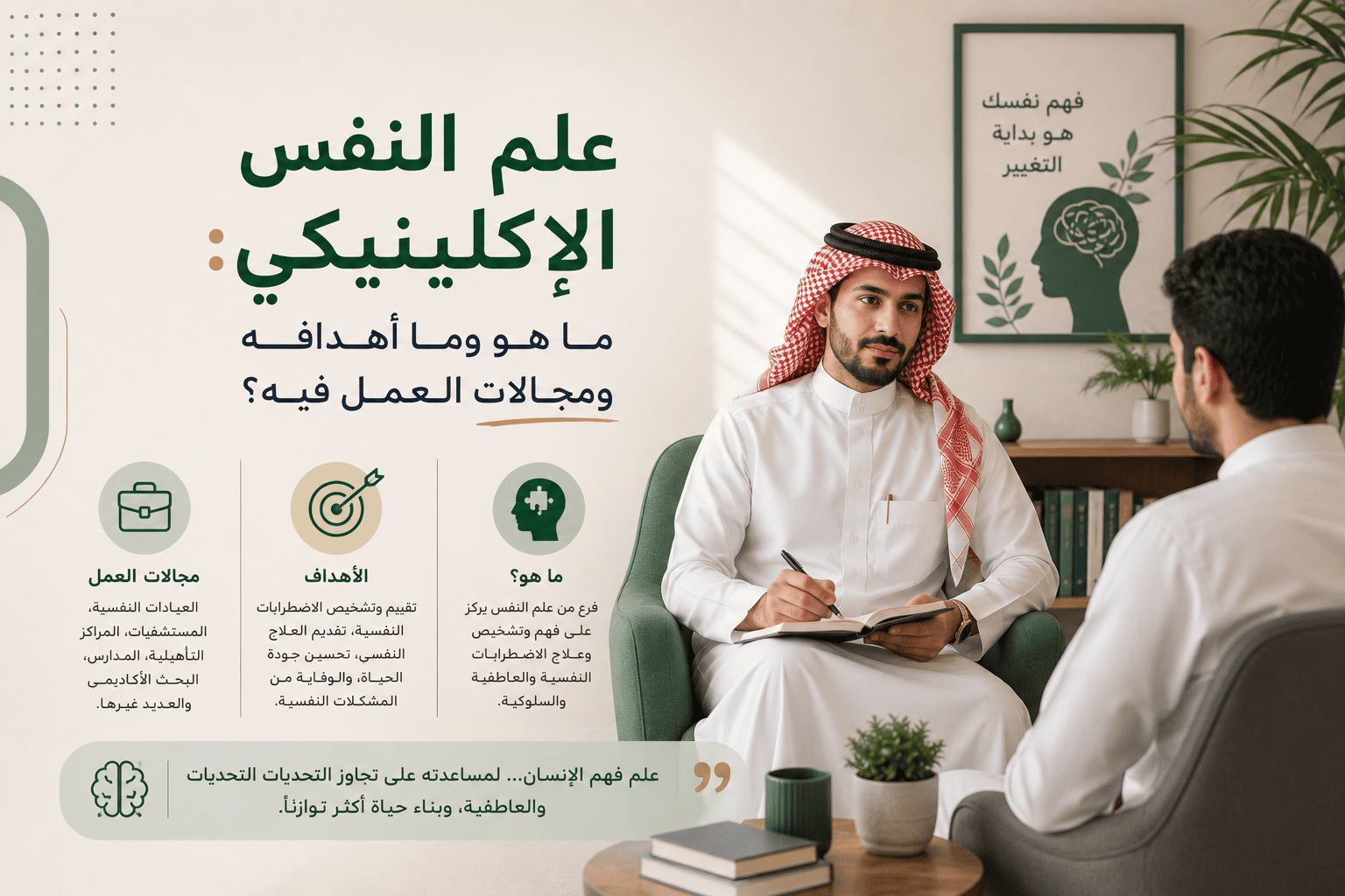 علم النفس الإكلينيكي: ما هو وما أهدافه ومجالات العمل فيه؟