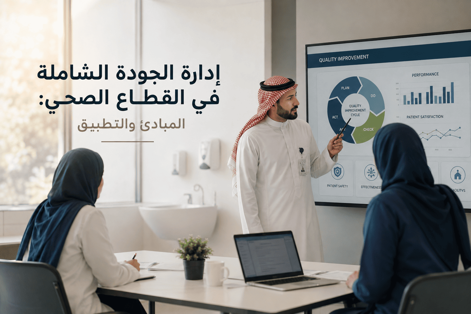 إدارة الجودة الشاملة في القطاع الصحي: المبادئ والتطبيق